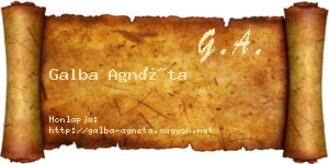 Galba Agnéta névjegykártya